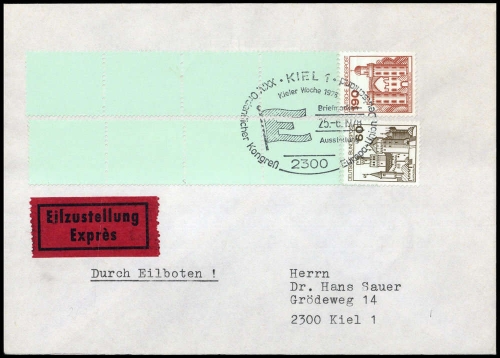 1978, Bundesrepublik Deutschland, 917A + 929A RE, Brief