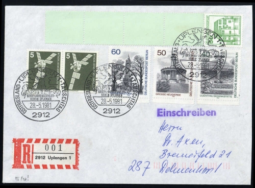 1981, Bundesrepublik Deutschland, 1038 A RE u.a., Brief