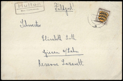 Französische Zone Allgemeine Ausgabe, 3, Brief