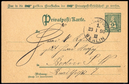 Deutsches Reich Stadtpost, GA, Brief