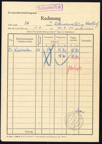 1952, Österreich, Brief