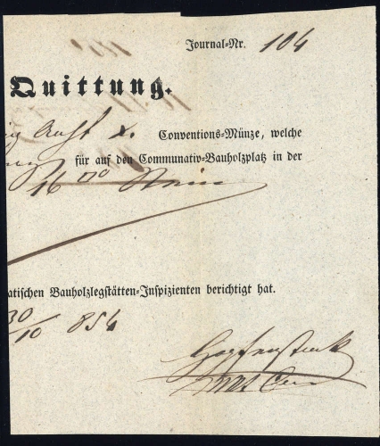 1854, Österreich, Brief
