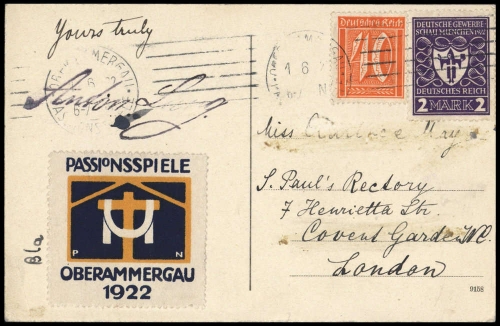 1822, Deutsches Reich, 163 + 200, Brief
