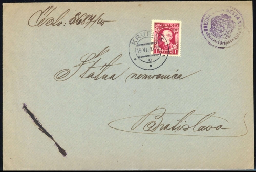1939, Slowakei, 40 A, Brief