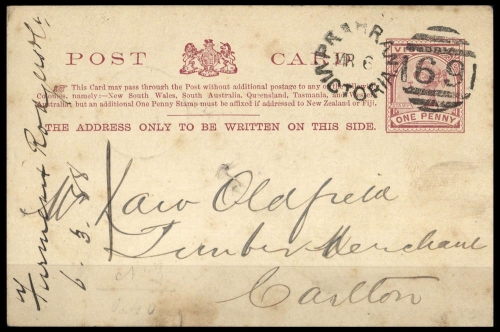 1887, Victoria, P 8, Brief