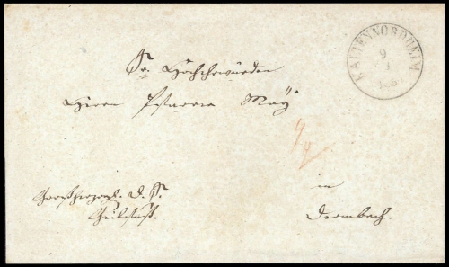 Altdeutschland Thurn und Taxis, Brief