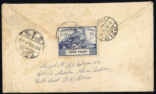 1949, Goldküste, 136, Brief