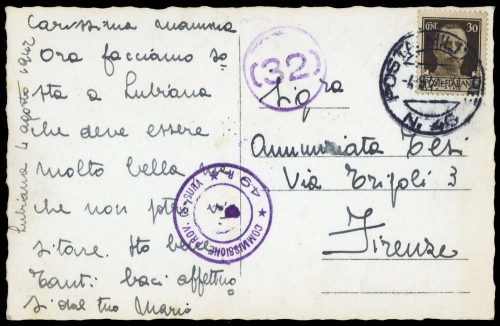 1942, Italien Militärpost Ausgaben für Feldpost, 305, Brief