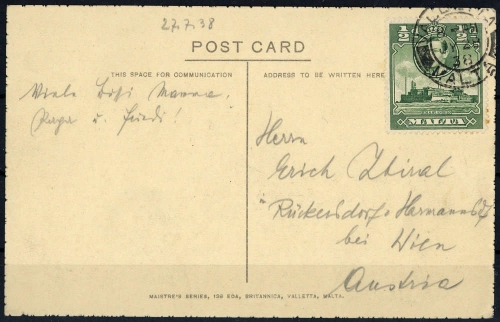 1938, Malta, 177, Brief