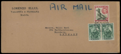 1948, Malta, 207, 223 (2), Brief