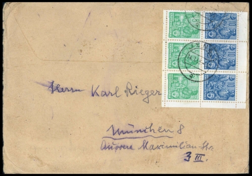 1955, DDR, HBl. 1 A, Brief