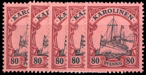 1900, Deutsche Kolonien Karolinen, 15 (5), *