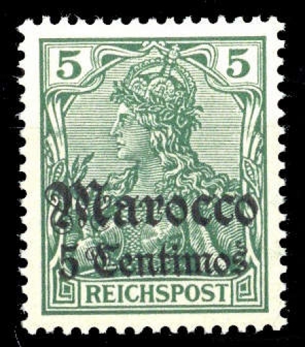 1905, Deutsche Auslandspost Marokko, 20, **