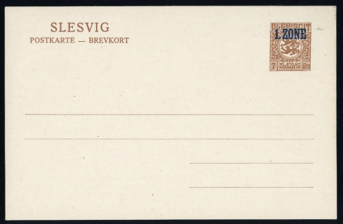 1920, Deutsches Abstimmgeb. Schleswig, P 4 Var., *
