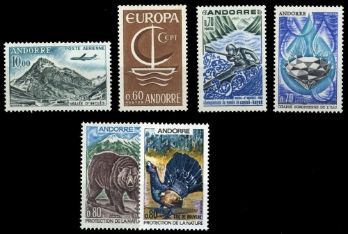 1964, Andorra Französische Post, 185 u.a., **