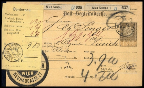 1885, Österreich, Brief