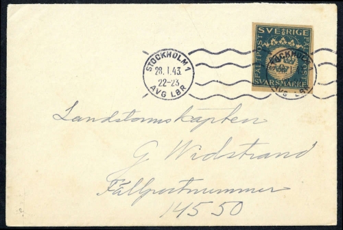 1943, Schweden, 2, Brief