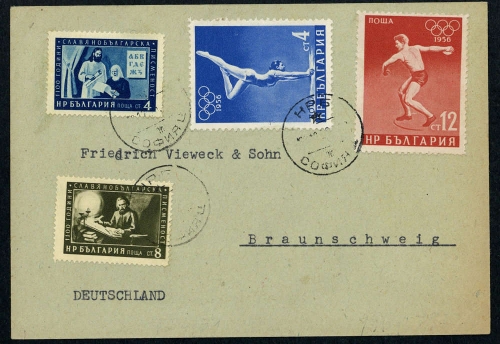 1956, Bulgarien, 996, 997 u.a., Brief