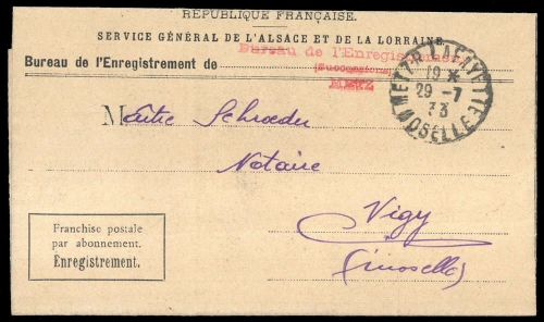 1933, Frankreich, Brief
