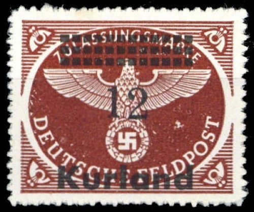 1945, Deutsche Besetzung II. WK Kurland, 4 B III, (*)