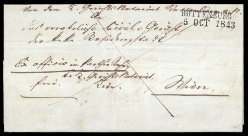 1843, Altdeutschland Württemberg, Brief