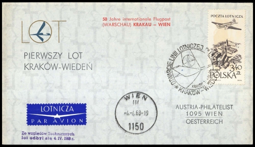1968, Polen, 1037, Brief