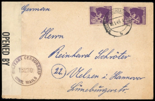 1945, SBZ Berlin Brandenburg, 2 A (2), Brief
