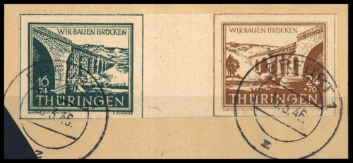 1946, SBZ Thüringen, W Zd 2 ET, Briefst.