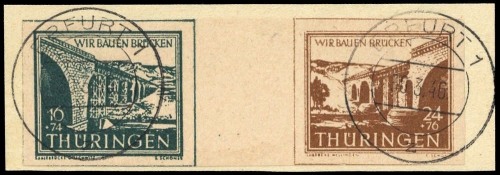 1946, SBZ Thüringen, W Zd 2 ET, Briefst.