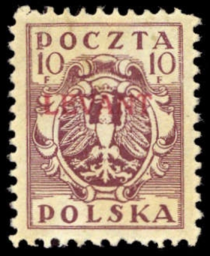 1919, Polen Post in der Levante, 3 ND, *