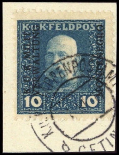 1917, Österreich Feldpost Montenegro, 1, Briefst.