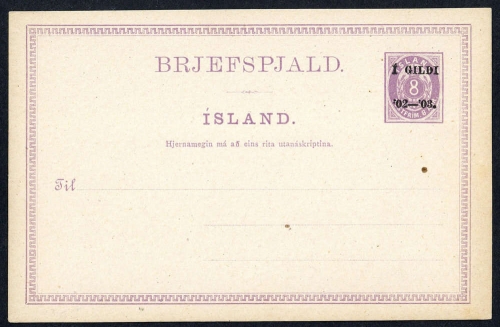 1902, Island, P 14, Brief