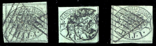 1852, Italien Staaten Kirchenstaat, 2 (3), gest.