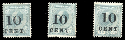 1898, Surinam, 38 a (3), (*)