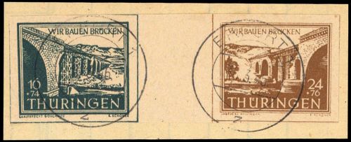 1946, SBZ Thüringen, W Zd 2 ET, Briefst.