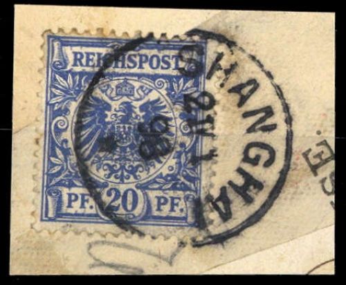1890, Deutsche Auslandspost China, Vorläufer, V 48 d, Briefst.