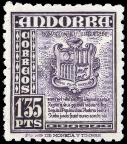 1948, Andorra Spanische Post, 50, **