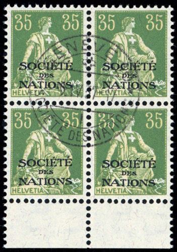 1922, Schweiz Völkerbund SDN, 7 PF I, cto