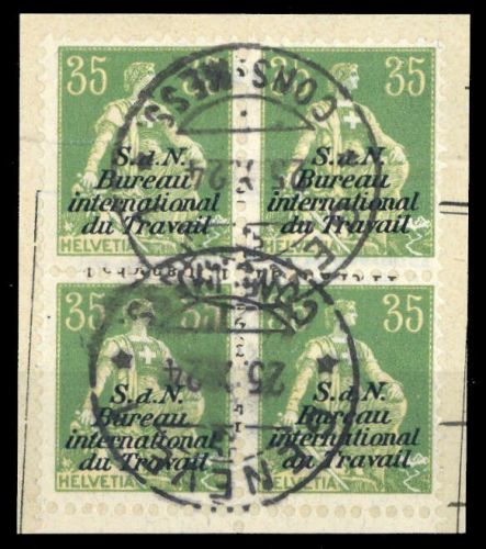 1923, Schweiz Internationale Arbeitsamt BIT, 6 (4), Briefst.