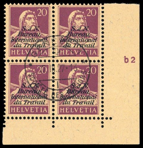 1923, Schweiz Internationale Arbeitsamt BIT, 3 DMar, cto