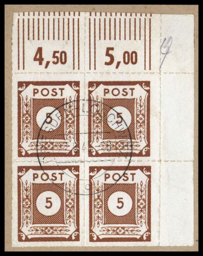1945, SBZ Ostsachsen, 42 G (4) Ecke, Briefst.