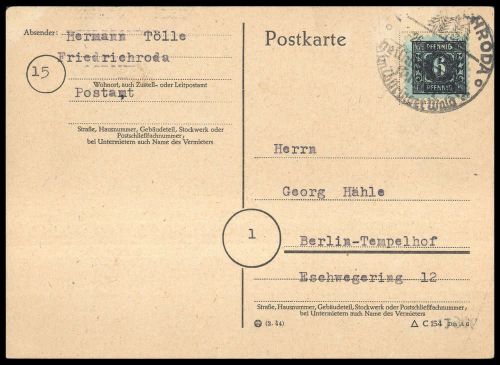 1945, SBZ Mecklenburg Vorpommern, 8 x, Brief