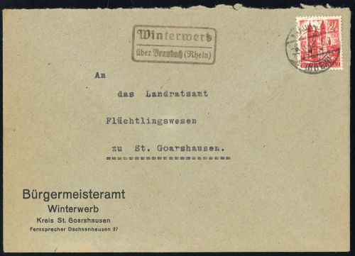 Französische Zone Rheinland Pfalz, 8, Brief