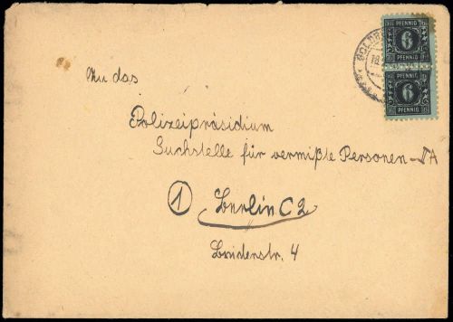 1945, SBZ Mecklenburg Vorpommern, 8 x (2), Brief