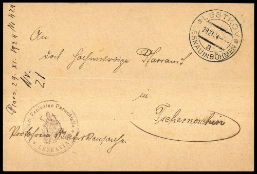 1924, Tschechoslowakei, Brief