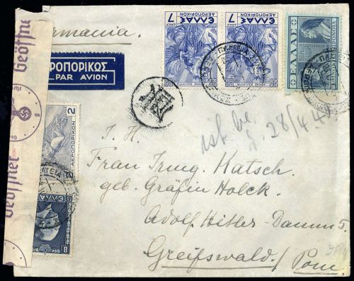 1940, Griechenland, 377 (2) u.a., Brief