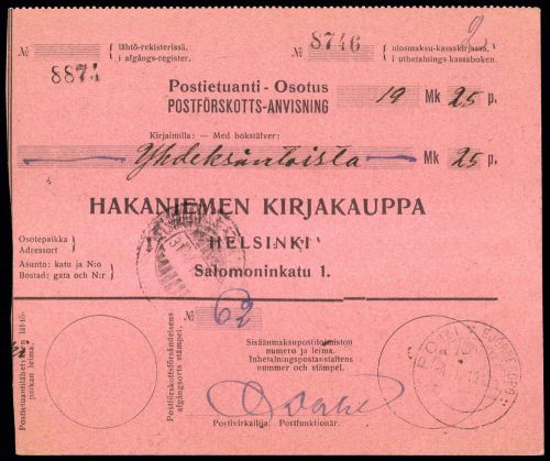 1911, Finnland, Brief