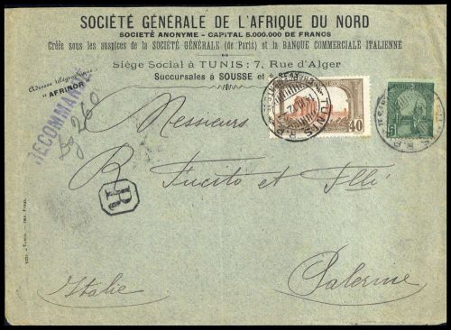 1912, Tunesien, 32, 39, Brief