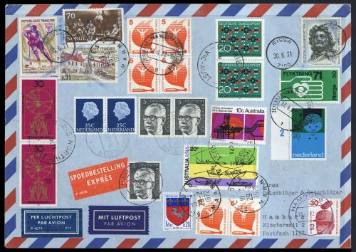 1971, Norwegen, 624, 626 u.a., Brief