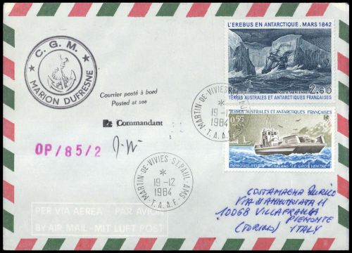1984, Französische Gebiete in der Antarktis, 169, 189, Brief